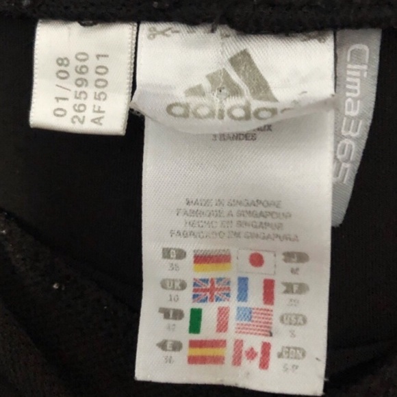 ADIDAS | CLIMA360 BLACK & WHITE 3 STRIPE PANTS - Picture 7 of 8